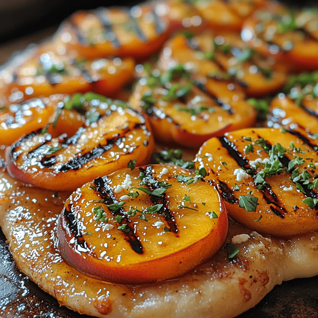 As summer rolls in, the craving for fresh, vibrant flavors intensifies, and what better way to celebrate the season than with a dish that captures the essence of summer produce? Quick Grilled Peach Flatbreads are not just a delightful treat; they are a culinary experience that combines the sweetness of ripe peaches with the creaminess of goat cheese, all layered on a crispy flatbread. This recipe is perfect for those warm evenings when you want to impress guests at gatherings, serve up something light and refreshing for dinner, or simply enjoy a satisfying snack.