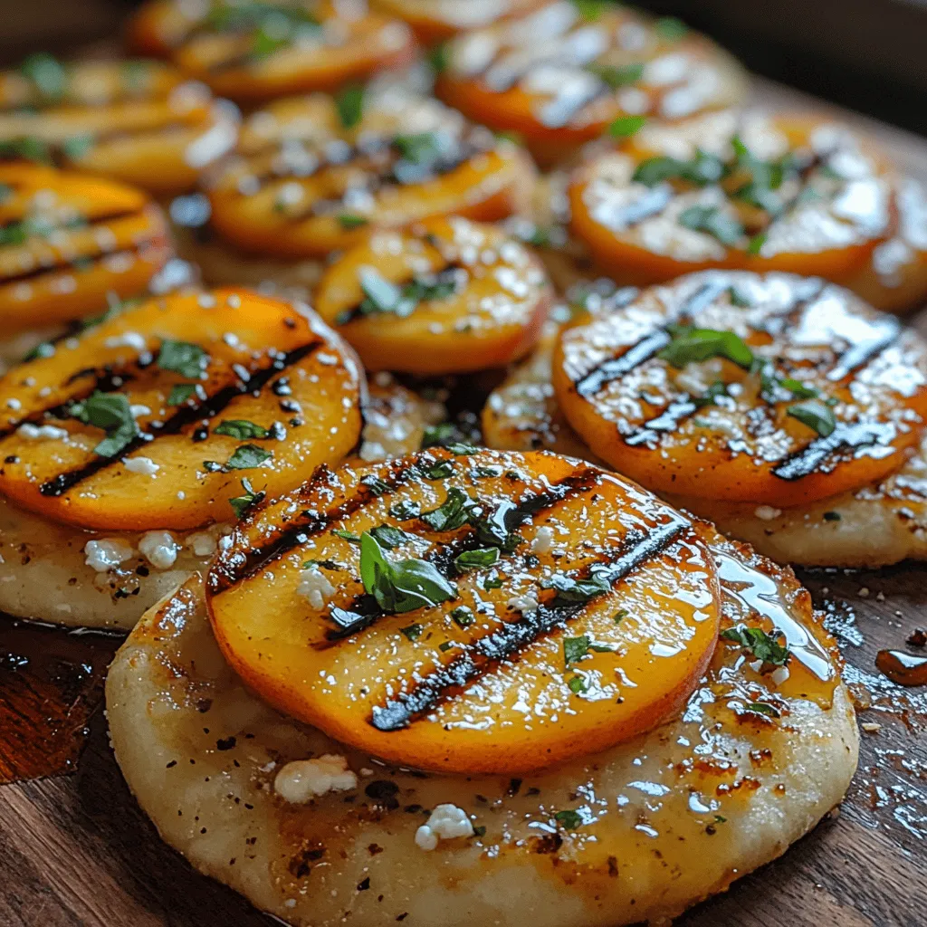 As summer rolls in, the craving for fresh, vibrant flavors intensifies, and what better way to celebrate the season than with a dish that captures the essence of summer produce? Quick Grilled Peach Flatbreads are not just a delightful treat; they are a culinary experience that combines the sweetness of ripe peaches with the creaminess of goat cheese, all layered on a crispy flatbread. This recipe is perfect for those warm evenings when you want to impress guests at gatherings, serve up something light and refreshing for dinner, or simply enjoy a satisfying snack.