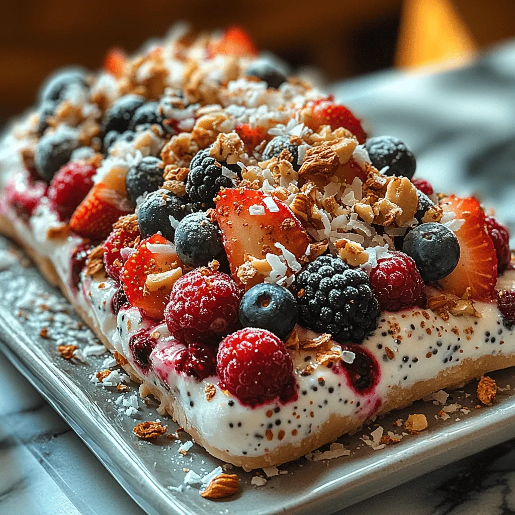 Greek yogurt serves as the foundation for our Fruity Frozen Yogurt Bark, and for good reason. Packed with protein, probiotics, and essential nutrients, it offers a wealth of health benefits. A typical serving of Greek yogurt contains twice the protein of regular yogurt, making it an excellent choice for those looking to increase their protein intake. This protein content not only helps in muscle repair and growth but also keeps you feeling fuller for longer, which can be beneficial for weight management.