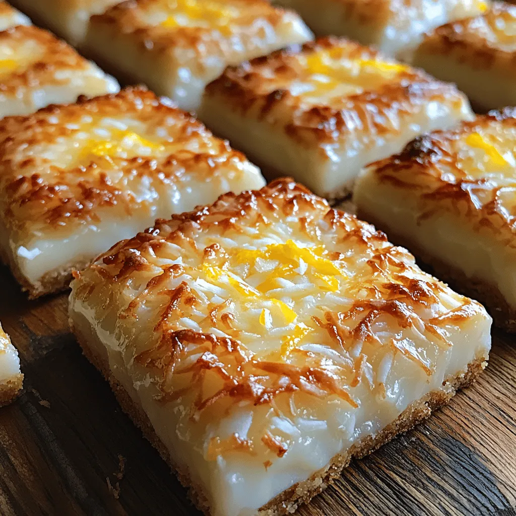 If you’re on the lookout for a dessert that perfectly balances sweetness and zest, look no further than Zesty Coconut Bliss Squares. This delightful treat combines the tropical flavor of coconut with the bright, invigorating taste of lemon, creating a flavor profile that is both refreshing and indulgent. With the rise of health-conscious eating, these bliss squares are a perfect fit for anyone looking to satisfy their sweet tooth without compromising on nutrition or dietary preferences.
