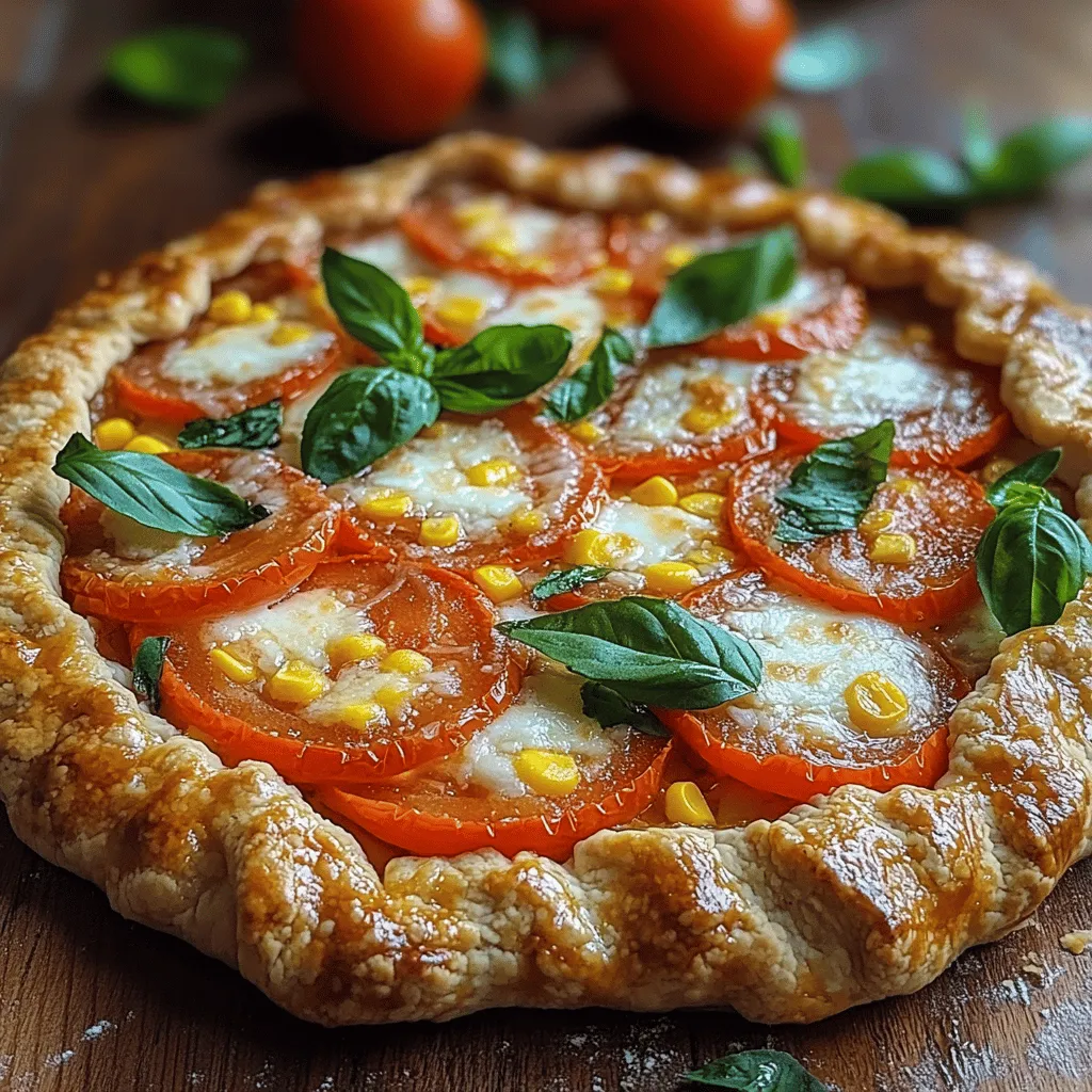 When preparing the savory tomato corn galette, choosing the right corn can significantly affect the dish's flavor and texture. Fresh corn, typically harvested in summer, is at its peak sweetness and has a delightful crunch that enhances your galette. However, fresh corn requires some extra work, as you'll need to husk and cut the kernels from the cob.