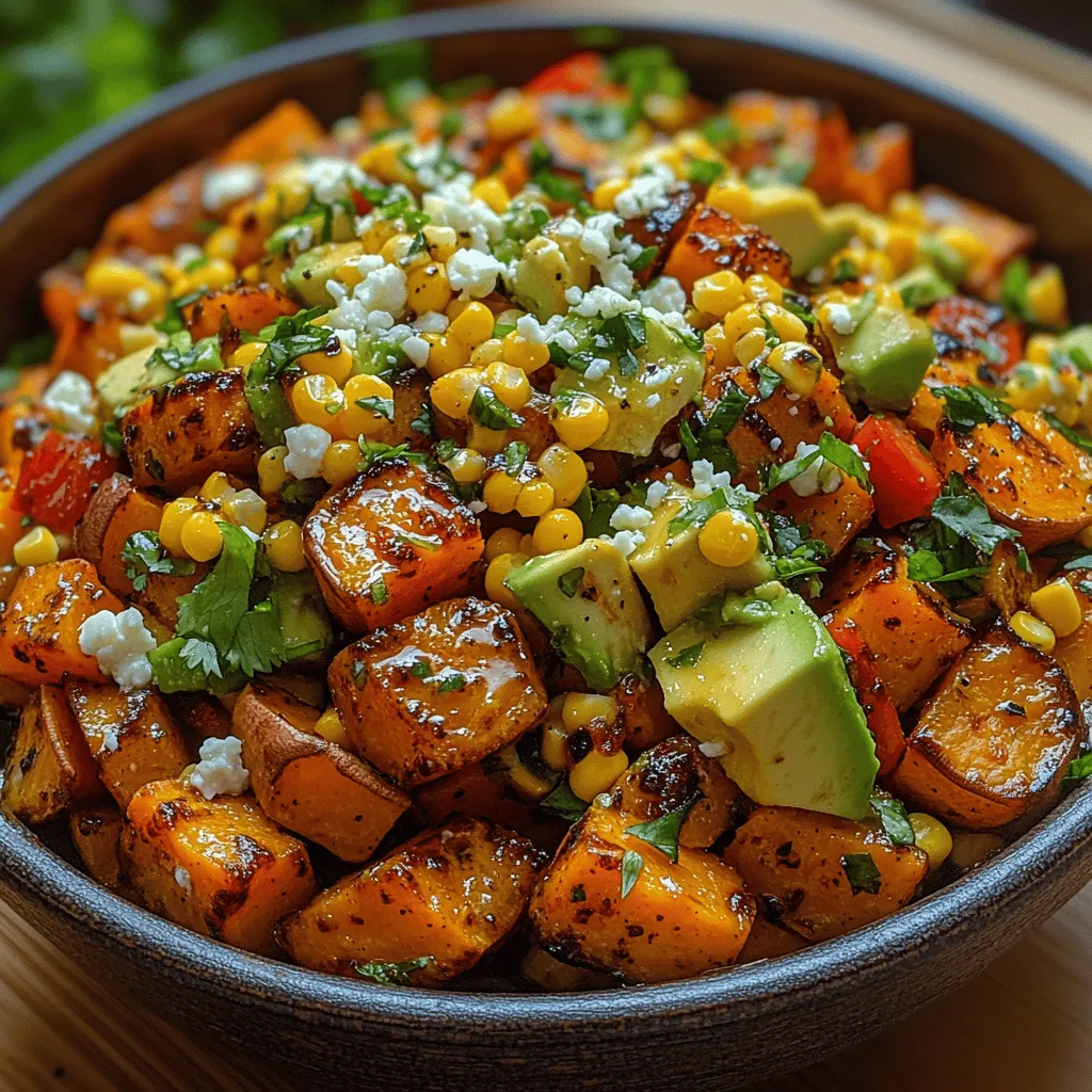 The Vibrant Roasted Sweet Potato Corn Salad is a delightful fusion of colors, flavors, and textures that makes it a standout dish for any occasion. This salad is not just visually appealing; it also sings with a medley of tastes that come together beautifully, making it a crowd-pleaser at gatherings or a nourishing meal at home. Imagine the warm, earthy sweetness of roasted sweet potatoes mingling with the bright crunch of corn, all topped with fresh herbs and zesty dressing. This dish embodies the essence of a wholesome, vibrant lifestyle.