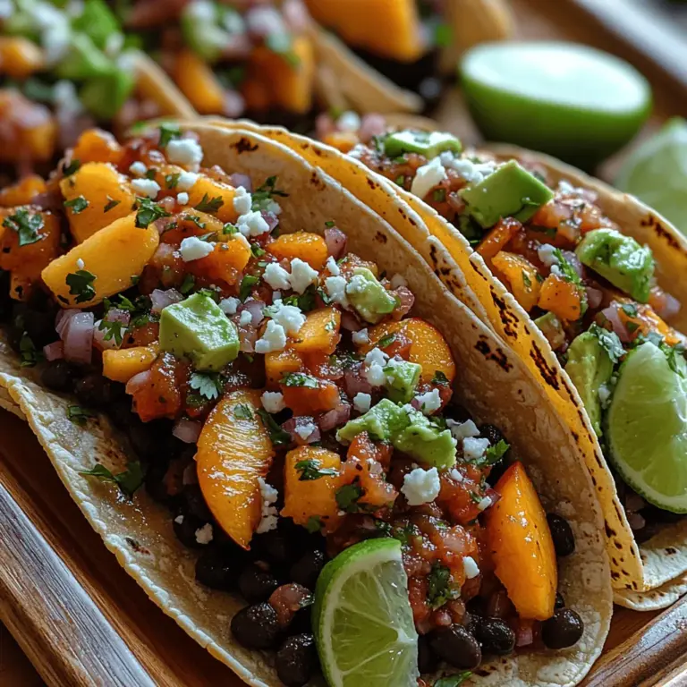 In recent years, plant-based recipes have surged in popularity, driven by a growing awareness of health, sustainability, and culinary creativity. More individuals are exploring ways to incorporate vibrant, nutritious ingredients into their meals, leading to an explosion of exciting new dishes. One standout recipe that beautifully embodies this trend is Sweet & Spicy Peach Salsa Black Bean Tacos. These tacos not only celebrate the flavors of fresh produce but also offer a satisfying and hearty option for those looking to embrace a more plant-based lifestyle.
