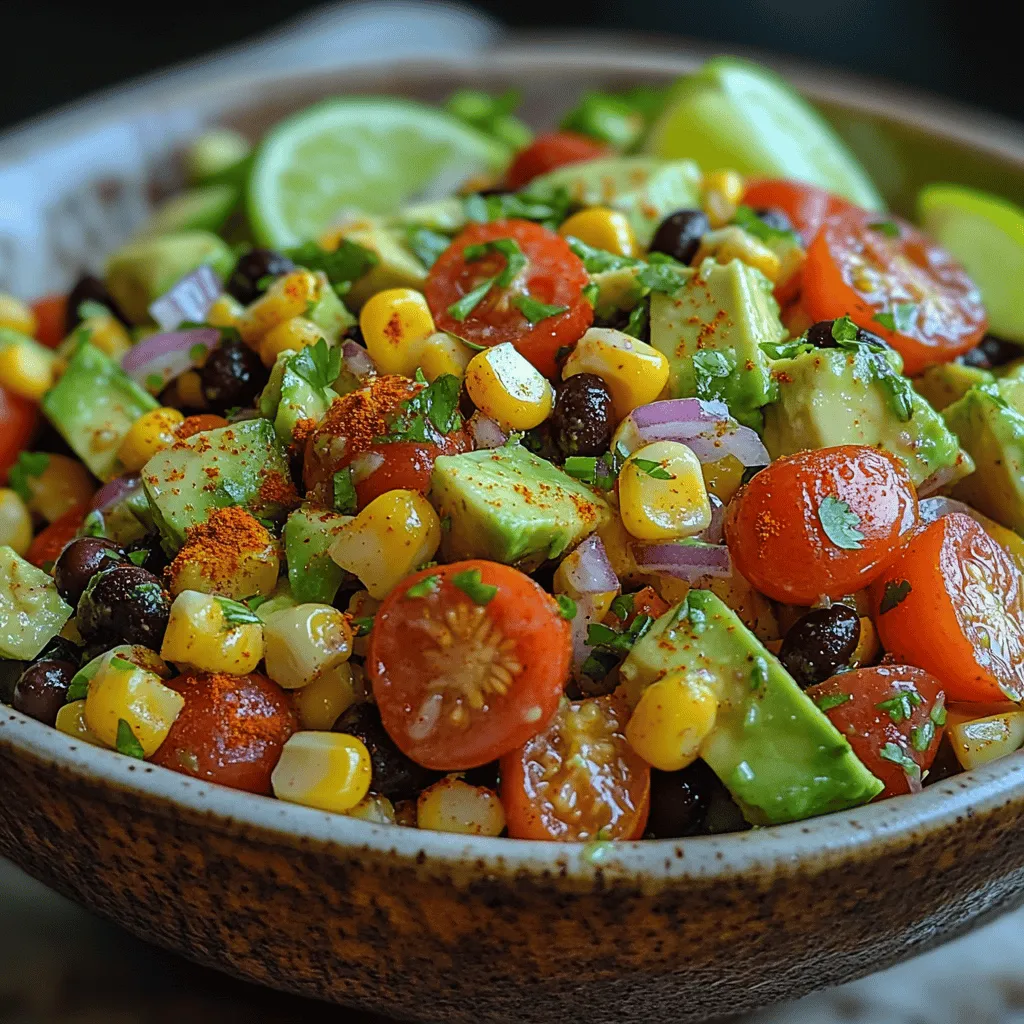 Incorporating fresh, vibrant ingredients into your meals not only enhances flavor but also nourishes your body. The Zesty Avocado Corn Black Bean Salad is the perfect blend of nutritious elements, making it an ideal choice for a light lunch, a side dish for dinner, or a refreshing addition to any gathering. This colorful concoction is not only visually appealing but also packed with essential nutrients that can contribute to a healthy lifestyle. Whether you're looking to impress guests at a summer barbecue or simply want to enjoy a wholesome meal at home, this salad offers a delightful combination of taste and health benefits.