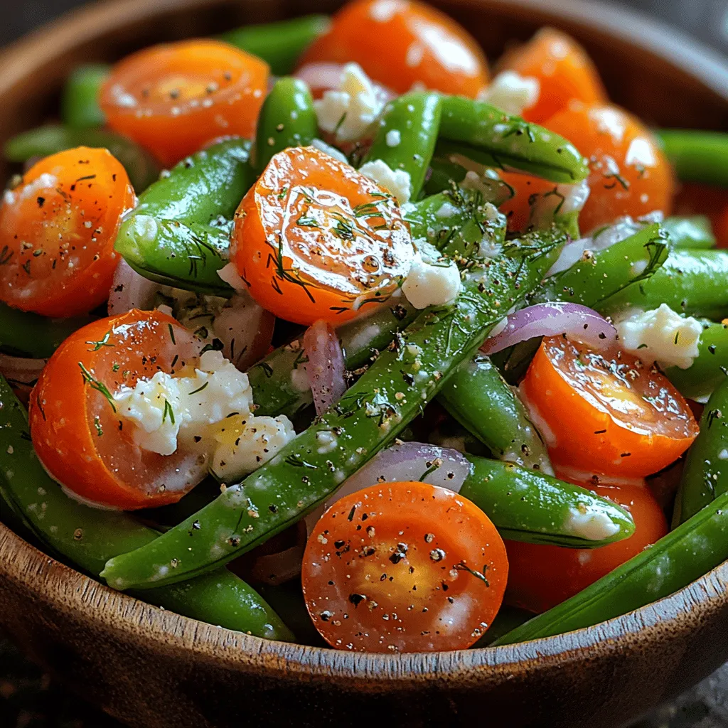 As the warm sun beckons us outdoors, there's nothing quite like a vibrant, refreshing salad to celebrate the joys of summer. Salads are not only a feast for the eyes but also a delightful way to incorporate a variety of fresh ingredients that burst with flavor and nutrients. Among these, the <strong>Creamy Dill Snap Pea Salad</strong> stands out as a remarkable choice, combining the crisp sweetness of snap peas with the unmistakable flavor of fresh dill, resulting in a dish that is both light and satisfying.” /></p>
</p>
<h3>Flavor Balance Analysis</h3>
</p>
<p>The Creamy Dill Snap Pea Salad is a delightful blend of flavors that come together to create a refreshing dish perfect for any occasion. One of the key elements of this salad is the freshness of dill. This herb brings a bright, slightly tangy flavor that complements the sweetness of the snap peas beautifully. Dill is often associated with Mediterranean cuisine, and its aromatic qualities elevate the entire dish.</p>
</p>
<p>In addition to the herbal notes, the acidity from the lemon juice plays a crucial role in balancing the creaminess of the dressing. The tang from the lemon cuts through the richness of the cream, ensuring that the salad does not feel too heavy. This citrusy twist not only adds brightness but also enhances the natural sweetness of the snap peas, creating a well-rounded flavor profile that is both satisfying and invigorating.</p>
</p>
<p>To further personalize the flavor profile of your Creamy Dill Snap Pea Salad, consider experimenting with various ingredients. For instance, you can add fresh herbs such as parsley or chives for an added layer of complexity. If you’re a fan of a bit of heat, a touch of minced jalapeño or a sprinkle of red pepper flakes can introduce a pleasant kick. Cheese lovers might enjoy crumbling some feta or goat cheese for an extra layer of creaminess and tanginess. The great thing about this salad is its versatility; you can easily tailor it to suit your taste preferences or the ingredients you have on hand.</p>
</p>
<h3>Serving Suggestions</h3>
</p>
<p>The Creamy Dill Snap Pea Salad is incredibly versatile and can be served in various ways. As a side dish, it pairs beautifully with grilled chicken, fish, or steak, adding a refreshing crunch to your meal. It can also shine as a light lunch option, especially when served with whole-grain crackers or a slice of crusty bread. The salad is perfect for picnics or potlucks, where its vibrant colors and fresh flavors are sure to impress your guests.</p>
</p>
<p>When considering beverage pairings, this salad complements crisp white wines like Sauvignon Blanc or a light rosé. For non-alcoholic options, consider serving it with iced herbal teas or sparkling water infused with lemon or cucumber, which echoes the citrus notes in the salad.</p>
</p>
<p>To enhance the presentation of your Creamy Dill Snap Pea Salad, consider garnishing it with additional fresh dill sprigs or a sprinkle of toasted almonds for a bit of crunch. You could also drizzle a little extra lemon juice over the top just before serving to brighten the colors and flavors.</p>
</p>
<h3>Storage and Shelf Life</h3>
</p>
<p>To maintain the freshness of your Creamy Dill Snap Pea Salad, it is important to store it properly. Place the salad in an airtight container and store it in the refrigerator. This will help prevent moisture loss and keep the ingredients crisp. Ideally, the salad should be consumed within three days to enjoy the best texture and flavor.</p>
</p>
<p>If you need to make the salad ahead of time, consider storing the dressing separately from the salad components. This allows you to keep the snap peas crunchy and prevents them from wilting. When ready to serve, simply combine the dressing with the salad ingredients to maintain optimal freshness.</p>
</p>
<h3>Nutritional Information</h3>
</p>
<p>The Creamy Dill Snap Pea Salad not only delights the taste buds but also provides a range of nutritional benefits. A typical serving (about 1 cup) contains approximately 150 calories, making it a light and healthy option for any meal. It is rich in macronutrients, boasting about 10 grams of carbohydrates, 7 grams of protein, and 10 grams of fat, primarily from the dressing ingredients.</p>
</p>
<p>This salad is also a good source of vitamins and minerals. Snap peas are high in vitamin C, vitamin K, and dietary fiber, contributing to overall health. The creamy dressing, often made with yogurt or a plant-based alternative, adds calcium and protein, making this dish not only tasty but nourishing.</p>
</p>
<p>When compared to other common summer salads, such as pasta salad or potato salad, the Creamy Dill Snap Pea Salad stands out as a lighter choice. It emphasizes fresh vegetables and herbs, making it a great option for those looking to incorporate more produce into their daily meals. The combination of fresh ingredients and creamy dressing ensures that you enjoy both flavor and nutrition in every bite.</p>
</p>
<h3>Conclusion</h3>
</p>
<p>In summary, the Creamy Dill Snap Pea Salad is a delicious and nutritious dish that is perfect for summer dining. Its vibrant flavors and refreshing ingredients make it an ideal choice for gatherings, barbecues, or even a light lunch at home. The balance of the fresh dill, zesty lemon juice, and creamy dressing creates a delightful eating experience that is both satisfying and health-conscious.</p>
</p>
<p>As you enjoy this refreshing dish, remember that its simplicity and versatility make it a go-to recipe for any occasion. Whether you choose to serve it as a side dish, a light meal, or a picnic favorite, the Creamy Dill Snap Pea Salad is sure to be a hit. So, embrace the summer season by incorporating this delightful salad into your culinary repertoire, and watch as it quickly becomes a beloved staple in your home.</p>
</div>