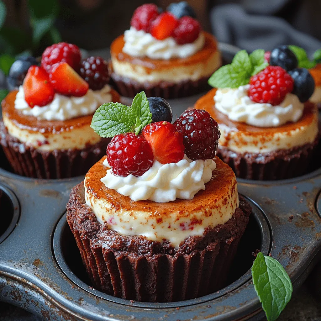 To truly appreciate the magic of Decadent Mini Cheesecake Brownie Cups, it’s essential to understand the layers that create this masterpiece. The bottom layer is a rich and fudgy brownie that serves as the perfect base. This brownie layer is not just any brownie; it’s a beautifully textured treat that boasts a deep chocolate flavor. Each bite delivers a burst of cocoa richness, balancing perfectly with the sweetness of the cheesecake above.
