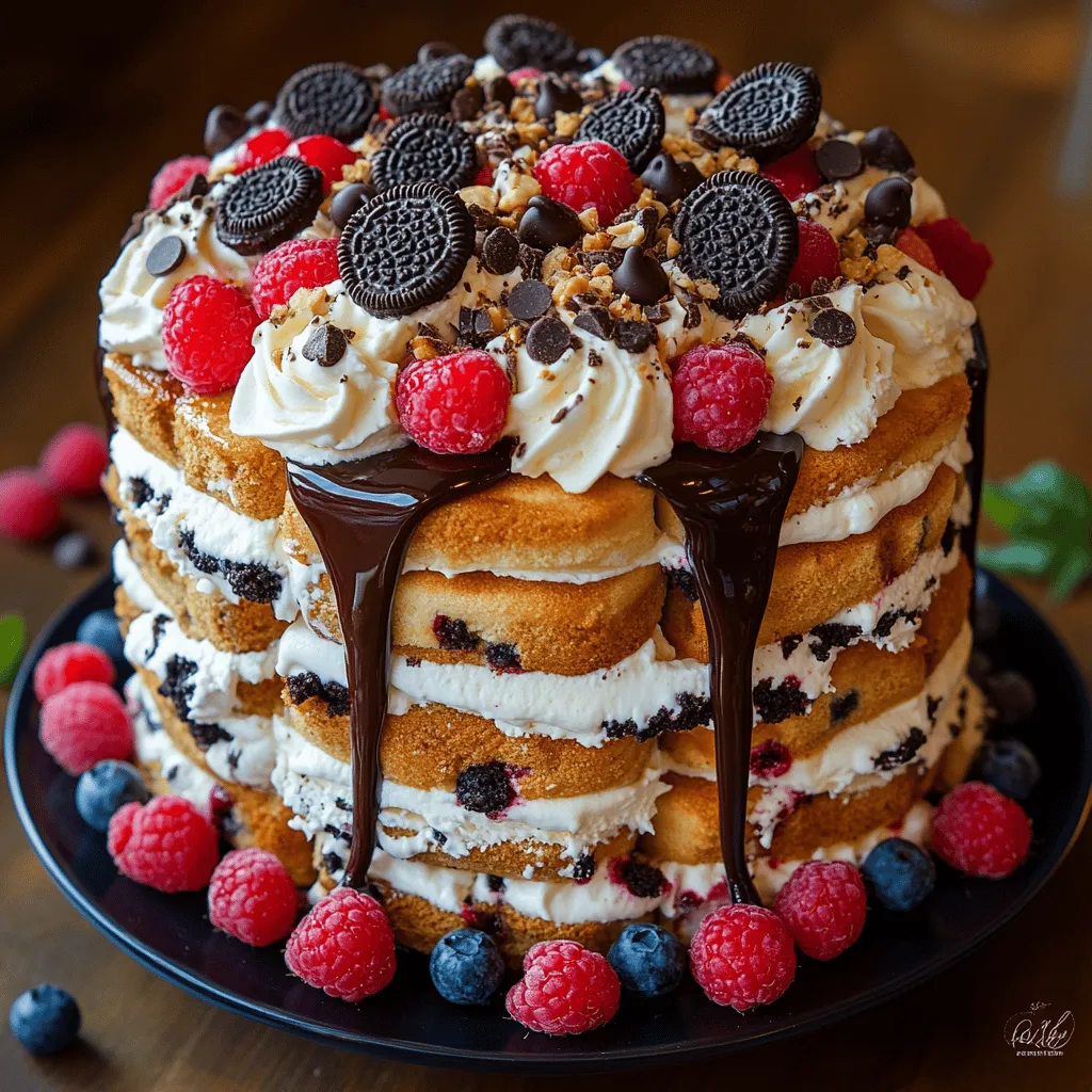 The Ice Cream Sandwich Delight Cake is a sensational dessert that combines the nostalgic flavors of childhood with the joy of modern baking. This unique cake is not only visually appealing but also irresistibly delicious, making it a perfect treat for every occasion, from birthday parties to family gatherings and summer barbecues. Imagine layers of creamy ice cream nestled between soft cake, all drizzled with rich chocolate syrup and topped with crunchy cookie crumbles. The Ice Cream Sandwich Delight Cake is sure to be a hit, delighting both kids and adults alike.