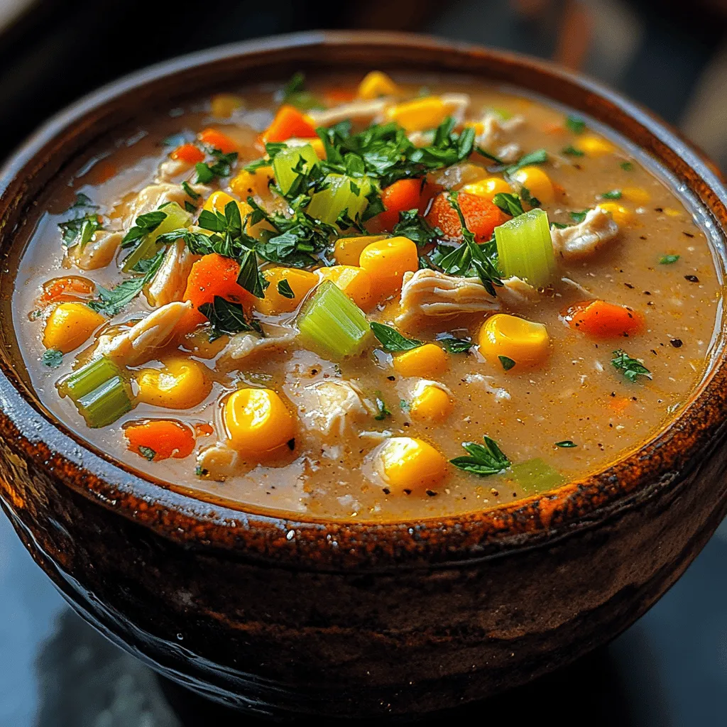 To create a pot of Velvety Chicken & Corn Delight Soup, you will need a selection of fresh ingredients that each contribute to the dish's overall healthiness and appeal. Here’s a closer look at the key components: