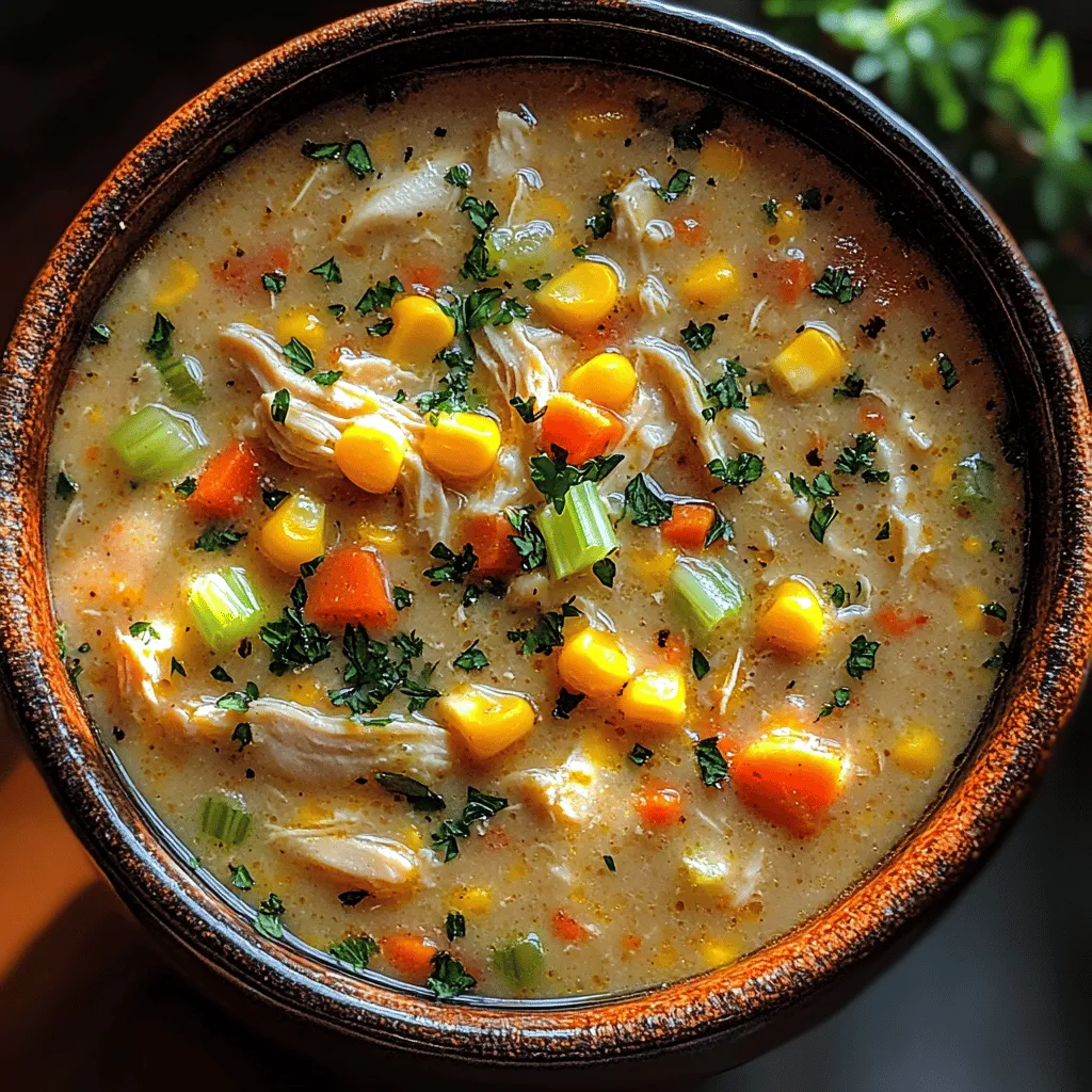 To create a pot of Velvety Chicken & Corn Delight Soup, you will need a selection of fresh ingredients that each contribute to the dish's overall healthiness and appeal. Here’s a closer look at the key components: