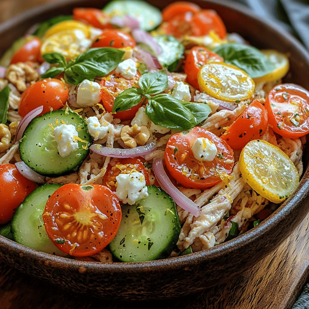 To create a truly remarkable Zesty Lemon Basil Chicken Salad, it's essential to understand the key ingredients and how each contributes to the overall dish. Here’s a look at what you’ll be using: