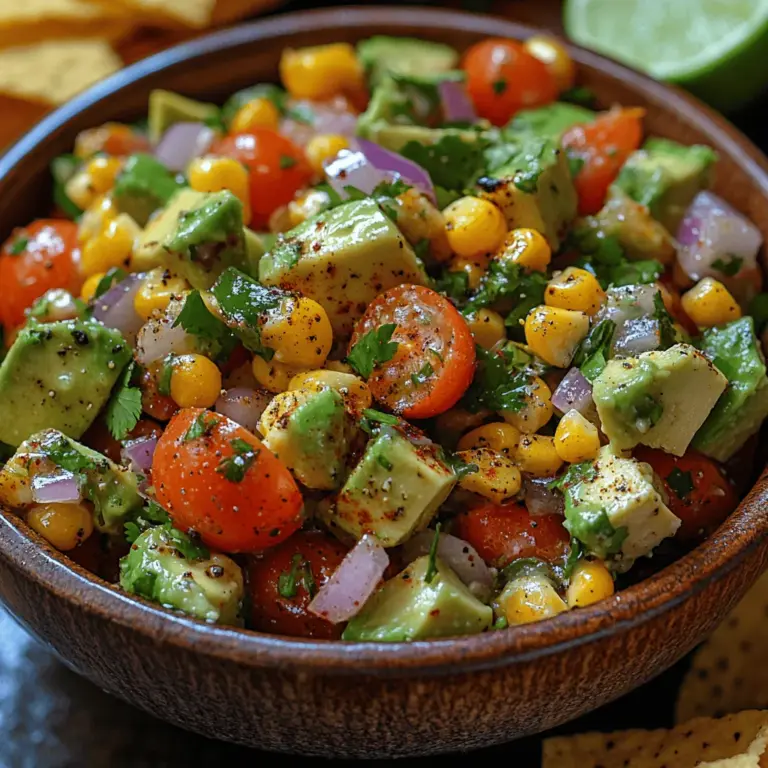 As the warm sun graces us with longer days and vibrant colors, there's no better way to celebrate summer than with a refreshing bowl of Smoky Roasted Corn Avocado Salsa. This vibrant dish combines the sweetness of roasted corn with the creaminess of avocado, creating an explosion of flavors and textures that dance on your palate. The smoky undertones elevate this salsa to a whole new level, making it a standout among traditional salsas that often rely on fresh tomatoes and herbs alone.