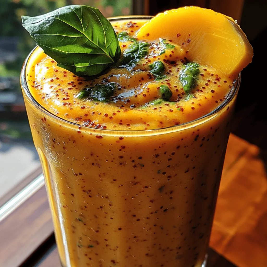 In the bustling rhythm of modern life, finding convenient and nutritious ways to incorporate fruits into our diets has never been more important. Smoothies have emerged as a favorite among health enthusiasts for their versatility, ease of preparation, and ability to pack a plethora of nutrients into one glass. Whether enjoyed at breakfast, as a refreshing snack on a hot day, or as a delightful post-workout treat, smoothies like the Mango Basil Bliss Smoothie offer a delicious way to fuel your body with essential vitamins and minerals.