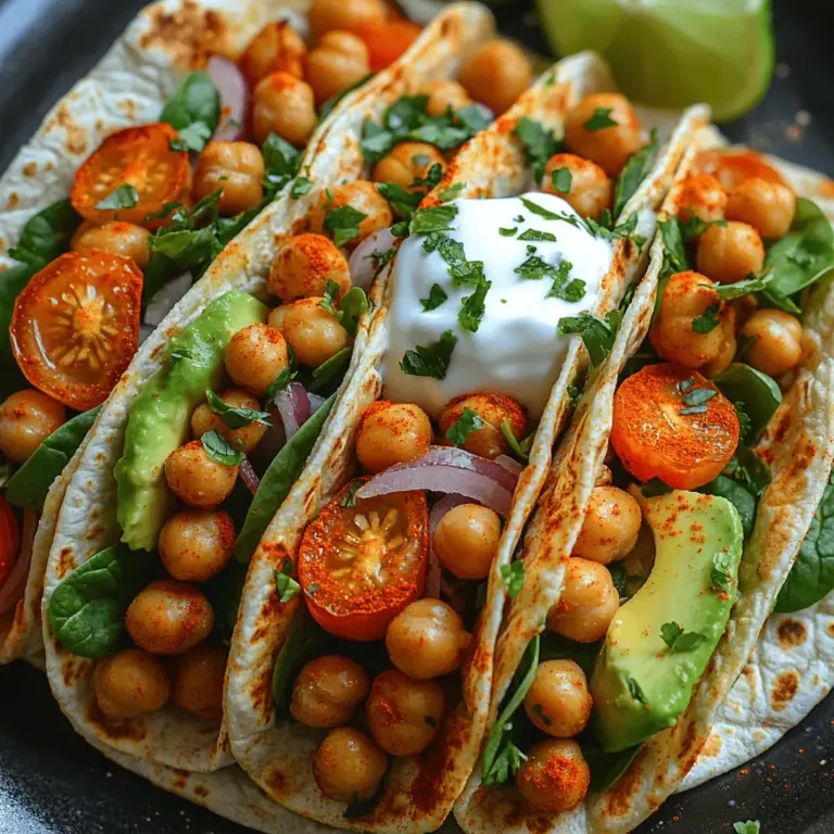 Welcome to the vibrant world of Fiery Chickpea Fiesta Wraps! This recipe is not only a feast for the eyes but also a delightful explosion of flavors and textures. Perfect for a quick lunch, a satisfying dinner, or even a picnic delight, these wraps combine the earthy goodness of chickpeas with the freshness of vegetables and the zing of spices. Whether you're a seasoned chef or a cooking novice, this recipe will guide you through creating a nutritious and delicious meal that bursts with flavor while keeping health in mind.