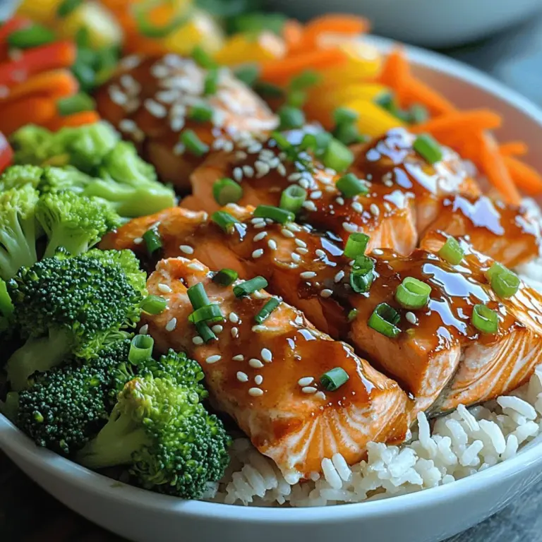 If you're on the lookout for a nutritious and flavorful meal option, look no further than Savory Teriyaki Salmon Bowls. This dish perfectly combines tender salmon fillets, vibrant vegetables, and a delicious homemade teriyaki sauce, making it an ideal choice for both busy weeknights and meal prep enthusiasts. Packed with protein, healthy fats, and an array of vitamins and minerals, these bowls not only satisfy the taste buds but also provide essential nutrients, ensuring you and your family are well-nourished.