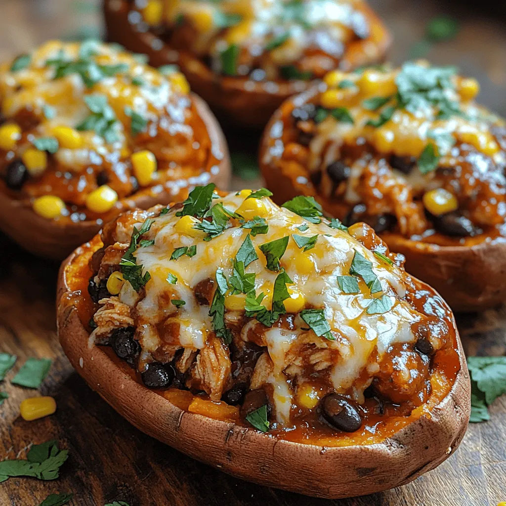 Sweet potatoes are celebrated as a superfood, packed with essential nutrients that contribute to a balanced diet. They are an excellent source of vitamins A and C, potassium, and dietary fiber, making them a healthy foundation for our stuffed potatoes. The vibrant orange hue of sweet potatoes indicates their high beta-carotene content, which is converted into vitamin A in the body and is crucial for maintaining good vision, immune function, and skin health.