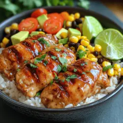 Are you in search of a dish that seamlessly combines vibrant flavors, health benefits, and convenience? Look no further than the Sweet and Spicy Honey Chipotle Chicken Rice Bowl. This delightful meal is a culinary celebration, boasting a tantalizing blend of sweetness and spiciness that is sure to satisfy your taste buds. The marriage of honey and chipotle creates a unique flavor profile that dances between the realms of sweet and savory, making it a perfect choice for any time of the day.