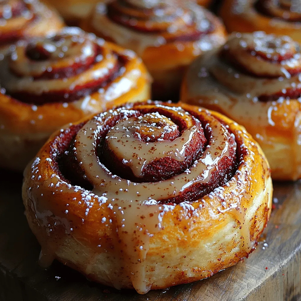 Cinnamon rolls have long been a beloved breakfast treat, evoking warmth and comfort with each soft, swirled bite. Their sweet aroma wafting through the kitchen has a magical way of turning any ordinary morning into a special occasion. The traditional cinnamon roll, with its pillowy dough and gooey filling, is a staple in bakeries and homes alike. However, in recent years, a new twist on this classic has emerged: the red velvet cinnamon roll. This vibrant variation combines the rich, velvety flavor of red velvet cake with the familiar charm of cinnamon rolls, creating a delectable treat that's perfect for any gathering or celebration.
