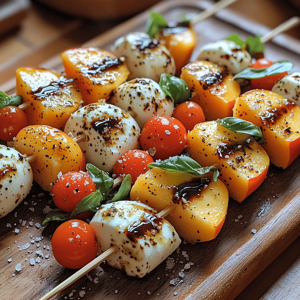 To craft the perfect Peach Caprese Skewers, it's essential to understand the role each ingredient plays in the dish. The combination of flavors and textures not only enhances the overall taste but also makes for an aesthetically pleasing presentation. Here’s a deeper dive into the key components that create this summer sensation.