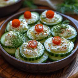 Appetizers have always held a special place in culinary culture, serving as delightful precursors to the main course while tantalizing our taste buds. In recent years, there has been a surge in the popularity of fresh, light snacks that not only satisfy hunger but also offer a burst of flavor. One such dish that perfectly embodies this trend is Whipped Feta Cucumber Bites. This recipe stands out as a harmonious blend of creamy, tangy feta cheese and the crisp freshness of cucumbers, making it an ideal choice for gatherings, parties, or a simple afternoon snack.