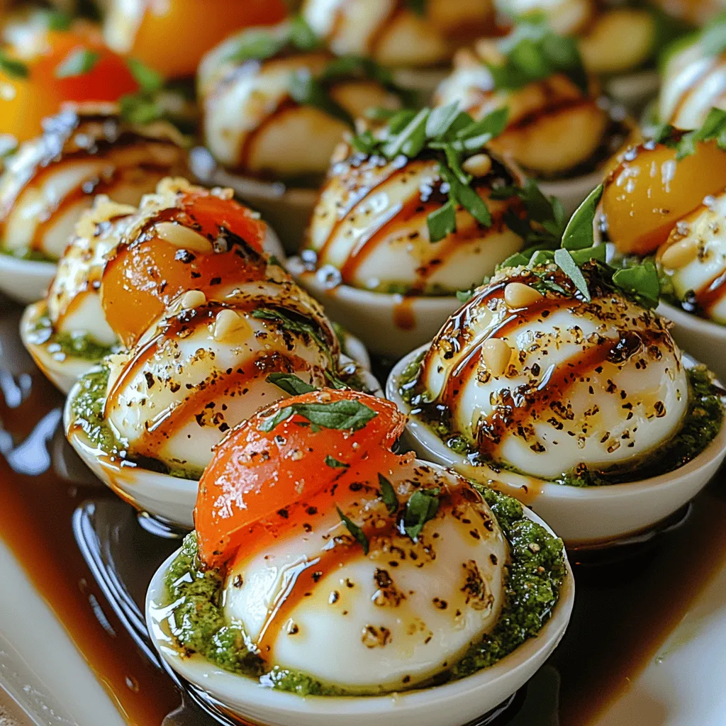 If you're looking for an appetizer that embodies the essence of summer, look no further than Lemon Pesto Caprese Spoons. This vibrant dish combines the classic flavors of a Caprese salad with a zesty twist, thanks to the bright, refreshing notes of lemon pesto. The result is a delightful blend of fresh ingredients that not only pleases the palate but also adds a splash of color to your gathering or summer picnic.