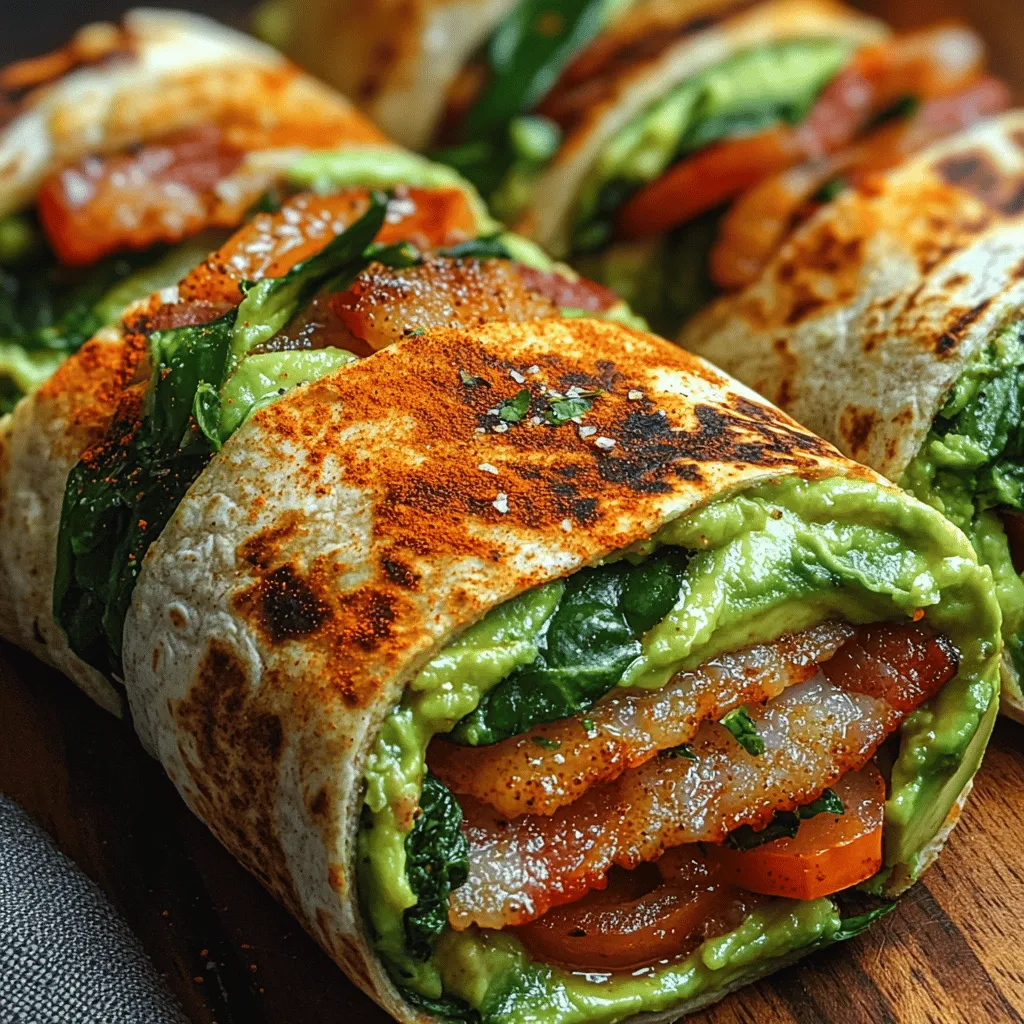 Whole wheat tortillas serve as the foundation for our Avocado BLT Wraps, providing a nutty flavor and a satisfying texture. Unlike traditional white flour tortillas, whole wheat tortillas are made from whole grains, retaining the bran and germ that are often stripped away during processing. This means they are higher in fiber, which aids in digestion and helps keep you feeling full longer. Fiber also plays a crucial role in maintaining a healthy heart and regulating blood sugar levels. Additionally, whole wheat tortillas contain more nutrients, including vitamins B and E, iron, and magnesium, making them a healthier alternative for those mindful of their dietary choices.