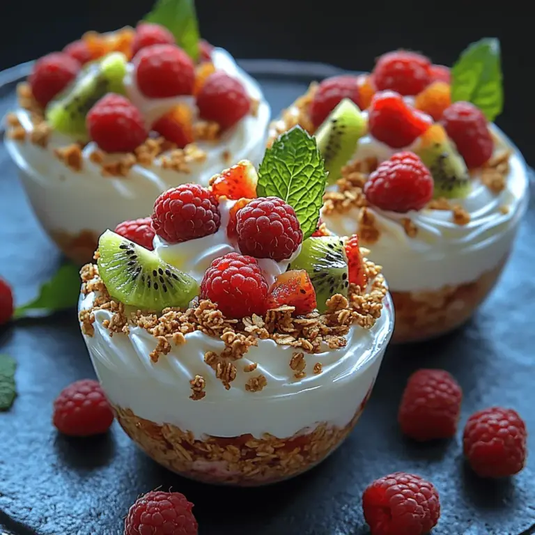 To create the perfect Raspberry Kiwi Yogurt Cups, it’s essential to understand the key ingredients that make this dish both delicious and nutritious. Each component contributes unique flavors and health benefits, making these cups a wholesome addition to your diet.