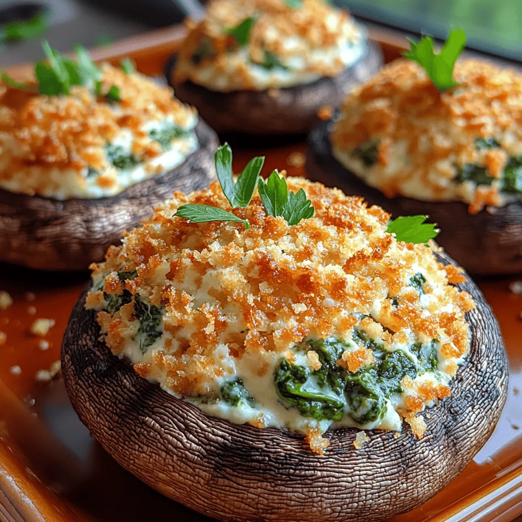 Stuffed mushrooms are a beloved appetizer that has graced dining tables and party platters for generations. Their versatility and ability to marry flavors make them a favorite among both home cooks and professional chefs. From traditional fillings to more adventurous combinations, stuffed mushrooms can cater to a wide array of tastes. In this recipe, we will explore the delightful world of Savory Parmesan Spinach Stuffed Mushrooms, a dish that perfectly balances the earthy richness of mushrooms with a savory filling that features the fresh, vibrant taste of spinach and the deep umami of Parmesan.