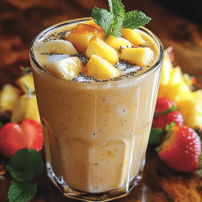 Imagine sipping on a cool, refreshing drink that transports you to a sun-drenched beach, with the gentle sound of waves lapping at your feet. The Tropical Paradise Smoothie is precisely that: a blissful blend of vibrant flavors that not only delights the palate but also nourishes the body. This smoothie is a perfect choice for breakfast, a midday snack, or even a rejuvenating post-workout treat.