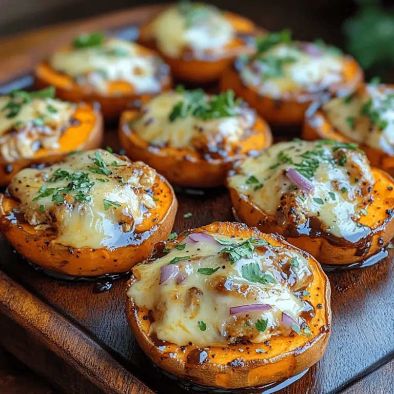 If you’re looking for a delicious, healthy snack or a creative appetizer for your next gathering, BBQ Chicken Sweet Potato Bites are the perfect solution. This dish beautifully combines the rich flavors of barbecue chicken with the natural sweetness of roasted sweet potatoes, creating a mouthwatering treat that will impress your family and friends. Not only are these bites easy to prepare, but they also pack a nutritional punch, making them an excellent choice for those who want to indulge guilt-free.