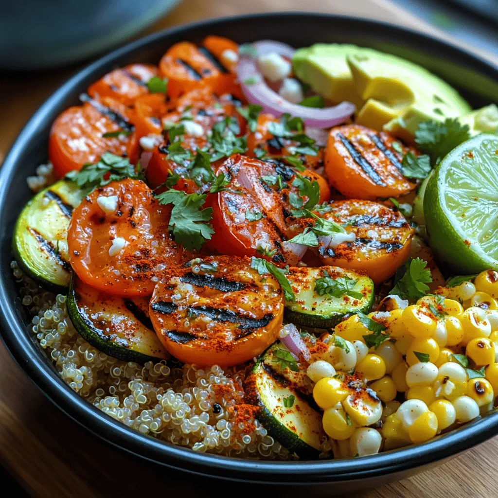 At the heart of the Vibrant Grilled Veggie Quinoa Bowl is quinoa, a remarkable seed that has earned its status as a superfood. Quinoa is renowned for its impressive nutritional profile, offering a wealth of health benefits that make it a fantastic addition to any meal. One of the standout features of quinoa is its high protein content. Unlike many plant-based foods, quinoa is a complete protein, meaning it contains all nine essential amino acids that the body cannot produce on its own. This makes it an excellent option for those looking to boost their protein intake without relying on animal products.