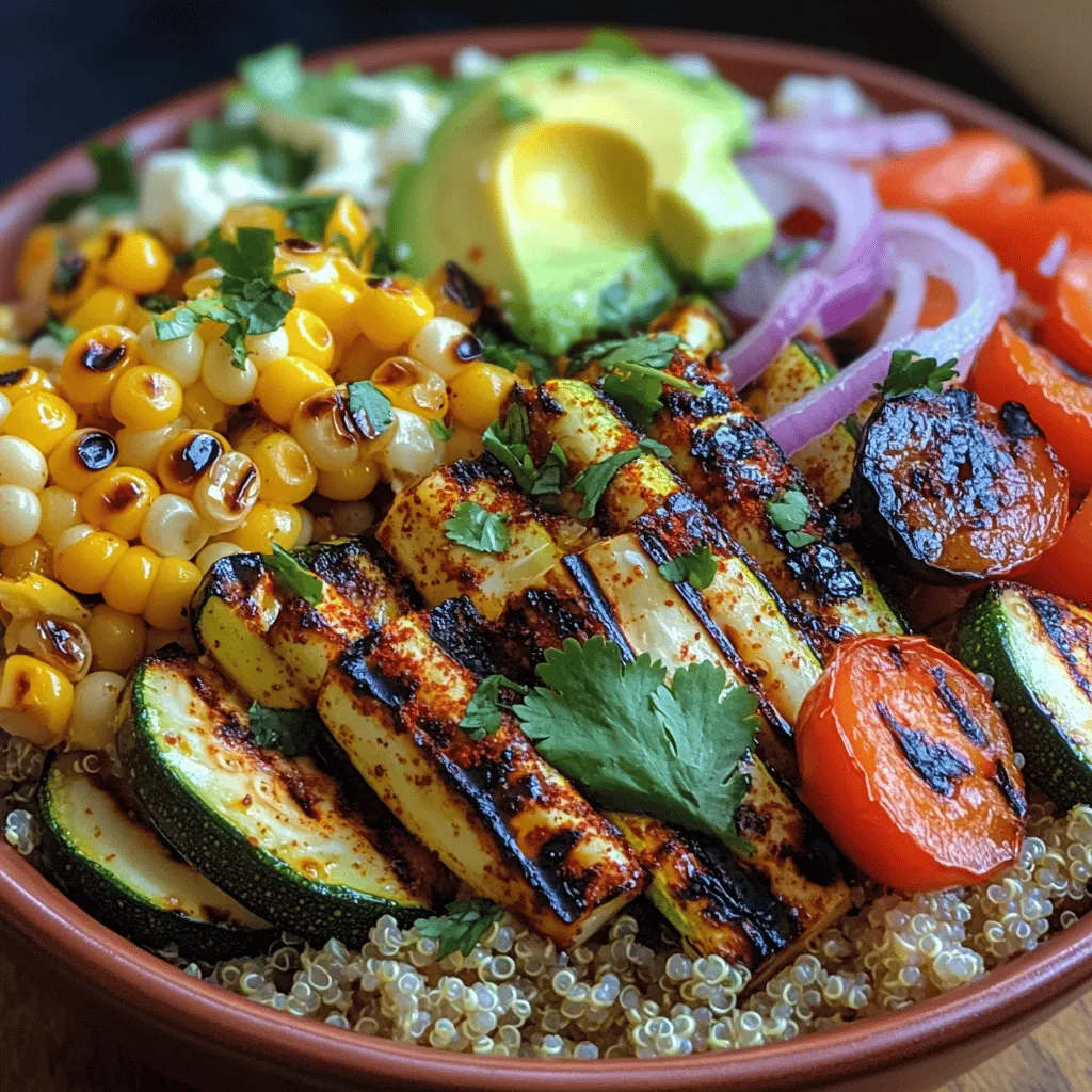 At the heart of the Vibrant Grilled Veggie Quinoa Bowl is quinoa, a remarkable seed that has earned its status as a superfood. Quinoa is renowned for its impressive nutritional profile, offering a wealth of health benefits that make it a fantastic addition to any meal. One of the standout features of quinoa is its high protein content. Unlike many plant-based foods, quinoa is a complete protein, meaning it contains all nine essential amino acids that the body cannot produce on its own. This makes it an excellent option for those looking to boost their protein intake without relying on animal products.