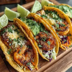 Shrimp tacos have gained immense popularity in the culinary world, and for a good reason. Their versatility and ability to absorb a plethora of flavors make them a favorite among seafood lovers. The combination of tender shrimp wrapped in a warm tortilla, paired with vibrant toppings, creates a dish that is not only satisfying but also bursting with flavor. In this recipe, we will be preparing Zesty Lemon Garlic Shrimp Tacos, where each bite is a delightful explosion of garlicky goodness, zesty lemon, and fresh ingredients.