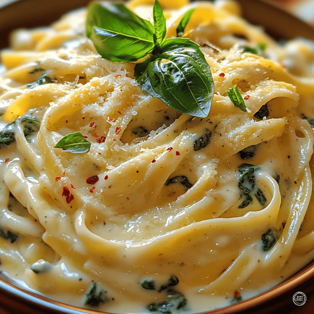 To create the perfect Creamy Spinach Pasta Alfredo, it's essential to understand the role of each ingredient. The harmony of flavors and textures relies on selecting high-quality components that complement each other beautifully.