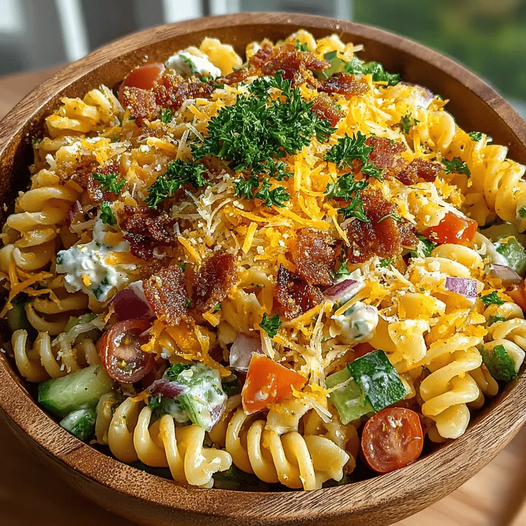 Pasta salads have secured their place as a beloved dish in kitchens across the globe, celebrated for their versatility and ease of preparation. Whether it’s a casual family gathering, a summer picnic, or a potluck with friends, a well-made pasta salad can be the star of the show. Among the myriad of pasta salad recipes, the Ranchy Delight Pasta Salad stands out with its vibrant colors, fresh ingredients, and creamy dressing that tantalizes the taste buds. This recipe not only brings a burst of flavor but also showcases the importance of using fresh produce, making it an appealing choice for both health-conscious eaters and those looking for something indulgent.