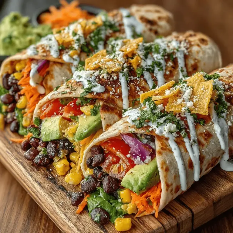 In today's fast-paced world, finding nutritious and satisfying meal options can be a challenge. Many people struggle to balance convenience with healthy eating, often resorting to processed foods that lack essential nutrients. Enter the Crunchy Southwest Veggie Wraps—a vibrant, wholesome dish that combines fresh vegetables, protein-rich black beans, and a zesty yogurt dressing, all wrapped in a whole wheat tortilla. This recipe not only caters to those seeking a quick meal but also ensures that you enjoy a burst of flavors and textures in every bite.