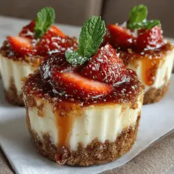 When it comes to refreshing desserts, few can rival the charm and appeal of Sweet Strawberry Bliss Cups. This delectable treat combines the natural sweetness of fresh strawberries with a luscious cheesecake filling, all nestled in a crunchy graham cracker crust. Perfect for summer gatherings, picnics, or simply to satisfy your sweet tooth, these blissful cups offer a delightful balance of flavors and textures that are sure to impress.