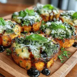 Pesto Parmesan Baked Sweet Potato Rounds offer a delightful fusion of flavors and textures that cater to a range of palates. This dish beautifully combines the natural sweetness of roasted sweet potatoes with the herby richness of pesto and the nutty umami of Parmesan cheese. Whether you’re looking for a tasty appetizer for your next gathering, a side dish that will impress at dinner, or a satisfying snack that doesn’t compromise on health, these baked sweet potato rounds are a fantastic choice.