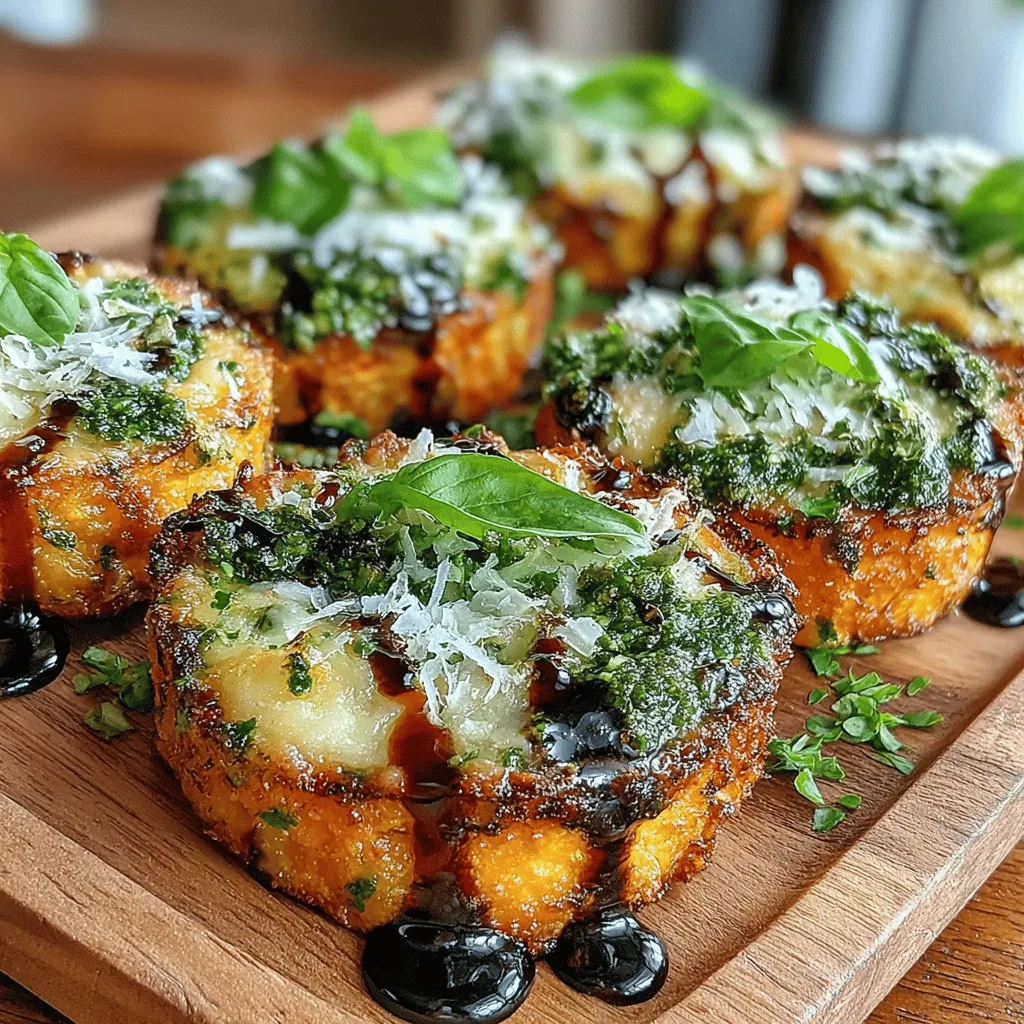 Pesto Parmesan Baked Sweet Potato Rounds offer a delightful fusion of flavors and textures that cater to a range of palates. This dish beautifully combines the natural sweetness of roasted sweet potatoes with the herby richness of pesto and the nutty umami of Parmesan cheese. Whether you’re looking for a tasty appetizer for your next gathering, a side dish that will impress at dinner, or a satisfying snack that doesn’t compromise on health, these baked sweet potato rounds are a fantastic choice.