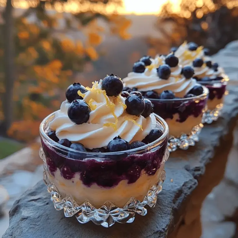 When it comes to summer desserts, few things are as refreshing and delightful as a Silky Lemon Blueberry Fool. This enchanting treat combines the sweet burst of fresh blueberries with the zesty brightness of lemon, creating a harmonious blend of flavors that dance on the palate. Each spoonful offers a light, airy texture, making it an ideal choice for warm weather gatherings, picnics, or as a simple yet elegant finish to a meal.