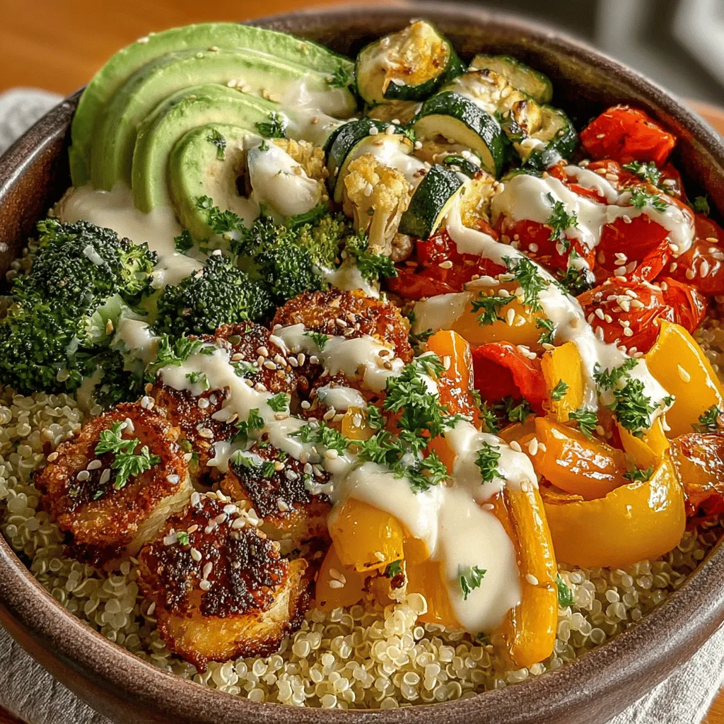 In today’s fast-paced world, the importance of healthy eating has become increasingly evident. As we navigate our busy schedules, the emphasis on consuming nourishing, plant-based meals is more vital than ever. Incorporating vibrant vegetables and whole grains into our daily diets can not only enhance our health but also elevate our culinary experiences. One recipe that perfectly embodies this philosophy is the Roasted Veggie Quinoa Bowl with Lemon Tahini. This delightful dish is not only visually appealing with its array of colors but also brimming with flavors and nutrients, making it an ideal choice for anyone seeking a wholesome meal.