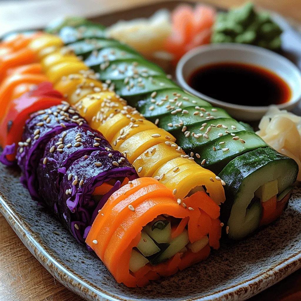 Rainbow Veggie Sushi Rolls have become a beloved dish among health enthusiasts, foodies, and culinary adventurers alike. This vibrant dish is not only visually appealing but also packed with a variety of flavors and textures that can excite any palate. Imagine the crunch of fresh vegetables, the softness of perfectly cooked rice, and the umami of a well-balanced dipping sauce coming together in a single bite. It’s a culinary experience that transcends mere sustenance, turning each roll into a celebration of nature’s bounty.