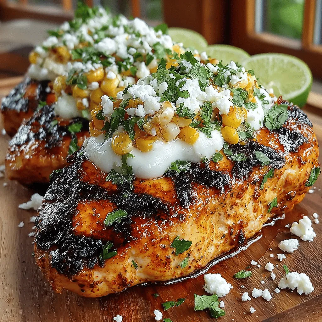 Grilled Chicken with Street Corn Sauce is a culinary delight that promises to tantalize your taste buds and elevate your dining experience. This dish combines the juicy, smoky flavors of perfectly grilled chicken with the creamy, zesty notes of street corn sauce, creating a mouthwatering fusion that is both satisfying and comforting. The marriage of these two elements not only showcases an exciting flavor profile but also reflects a beautiful blend of culinary traditions, making it a favorite among food enthusiasts.