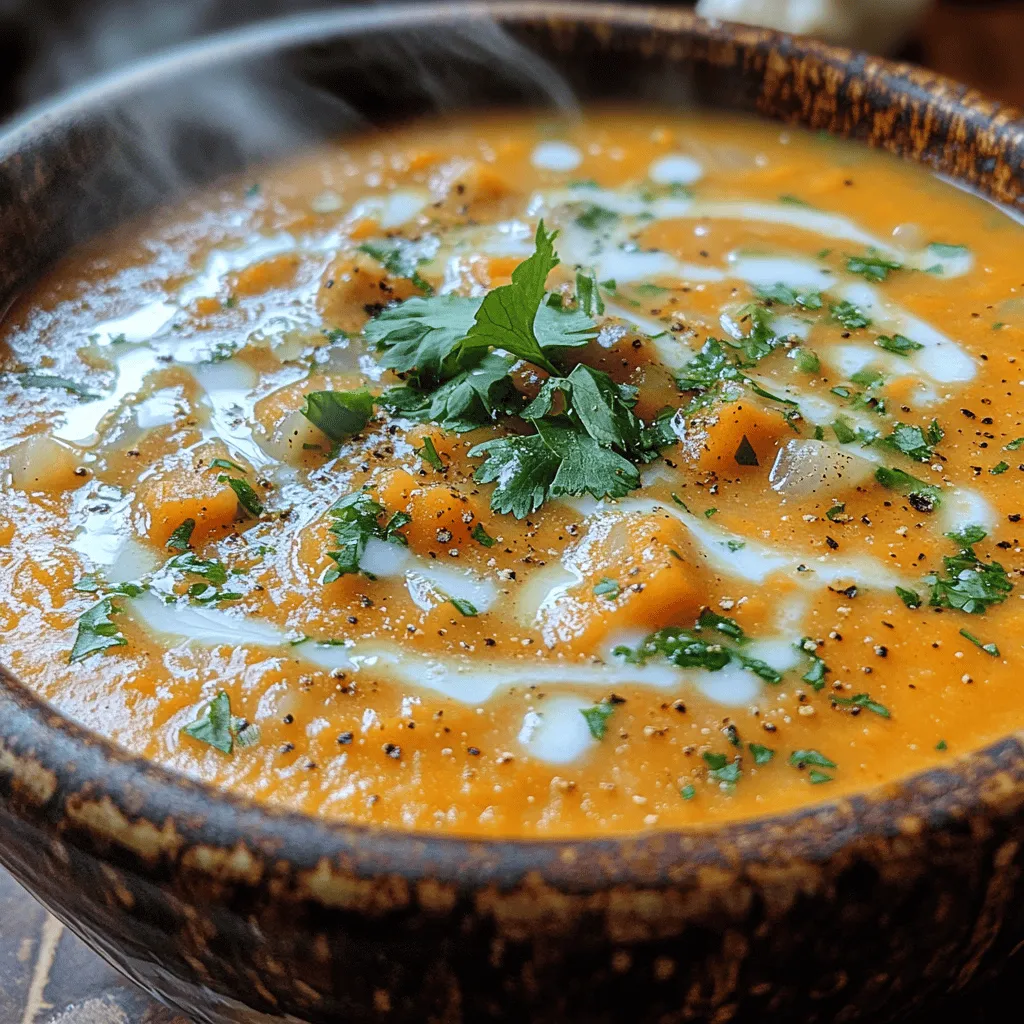 At first glance, Creamy Carrot Ginger Soup captivates with its inviting hue and rich consistency. The combination of sweet carrots and zesty ginger creates a harmonious balance of flavors that dance on the palate. The sweetness of the carrots is beautifully complemented by the spicy notes of ginger, creating a soup that is both comforting and invigorating. The addition of coconut milk lends a luscious creaminess, elevating this dish into a truly indulgent experience.