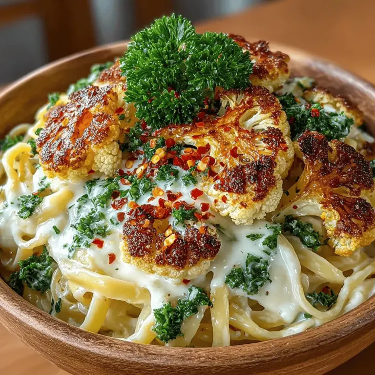 In the world of pasta dishes, few can rival the satisfaction and comfort provided by a creamy sauce. The Creamy Roasted Garlic Cauliflower Pasta stands out not only for its rich and indulgent flavor but also for its health-conscious ingredients. This dish artfully combines the savory goodness of roasted garlic with the creamy texture of a cauliflower-based sauce, creating a meal that pleases the palate while nourishing the body. Whether you are a busy professional, a health enthusiast, or a parent looking to sneak in some veggies, this recipe has something for everyone.