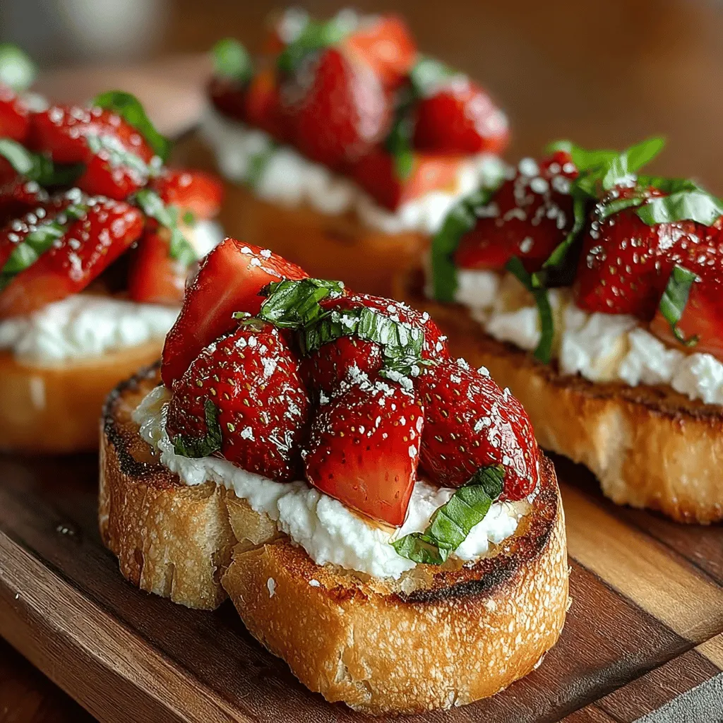 Embark on a culinary adventure with a dish that beautifully marries sweet and savory elements: Balsamic Strawberry Crostini. This elegant appetizer features the luscious creaminess of goat cheese paired with the tangy flavor of balsamic-marinated strawberries, all artfully arranged on a crisp slice of baguette. Whether you’re hosting a gathering, enjoying a casual get-together, or simply indulging in a personal treat, this recipe is not only straightforward to prepare but also visually stunning, making it a beloved choice among both novice and experienced home cooks.