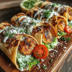 When it comes to quick and satisfying meals, Grilled Shrimp Caesar Wraps stand out as a delightful choice that marries flavor and nutrition. This dish encapsulates the essence of a classic Caesar salad while adding a unique twist with perfectly grilled shrimp, all wrapped up in a convenient tortilla. Whether you are looking for a quick family dinner, a refreshing picnic lunch, or a healthy meal prep option for the week ahead, these wraps deliver on all fronts.