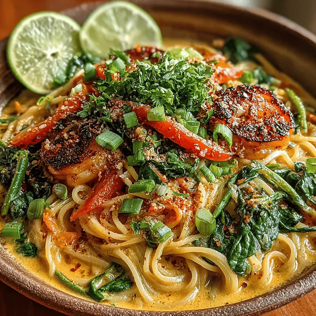 If you're looking for a dish that bursts with flavor while also being incredibly easy to prepare, look no further than Spicy Curry Coconut Noodle Stir Fry. This delightful recipe offers a harmonious blend of vibrant flavors, making it an enticing choice for both casual weeknight dinners and more elaborate gatherings. With its creamy coconut base complemented by the warmth of red curry, this dish elevates simple ingredients into a gourmet experience.