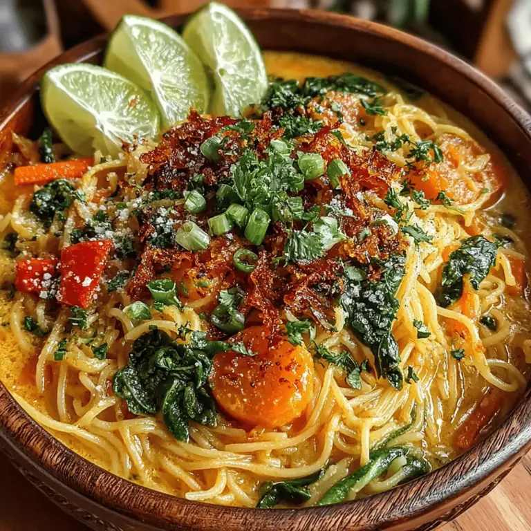 If you're looking for a dish that bursts with flavor while also being incredibly easy to prepare, look no further than Spicy Curry Coconut Noodle Stir Fry. This delightful recipe offers a harmonious blend of vibrant flavors, making it an enticing choice for both casual weeknight dinners and more elaborate gatherings. With its creamy coconut base complemented by the warmth of red curry, this dish elevates simple ingredients into a gourmet experience.