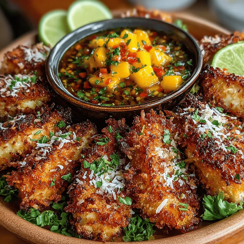 If you're on the lookout for a dish that combines the essence of sunny beaches with a crunchy twist, look no further than Crispy Coconut Chicken with Chili Mango Dip. This vibrant recipe brings together the tropical flavors of coconut and mango, resulting in a meal that is not only visually stunning but also bursting with flavor. Whether you’re hosting a summer gathering, preparing a special dinner, or simply craving a taste of the tropics, this dish is versatile enough to fit any occasion.