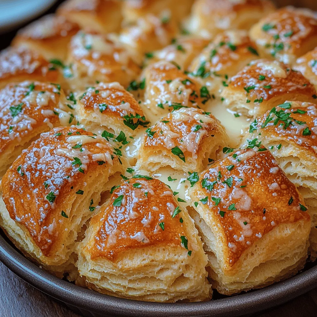 Golden Garlic Parmesan Pull-Apart Bread is a delightful, savory dish that has quickly become a favorite among bread lovers and party hosts alike. This recipe is not only visually appealing but also incredibly easy to share, making it an ideal appetizer for gatherings, game days, or family dinners. The concept of pull-apart bread has gained popularity due to its interactive nature—each piece can be easily torn away, allowing everyone to indulge in the delicious flavors without the need for utensils.